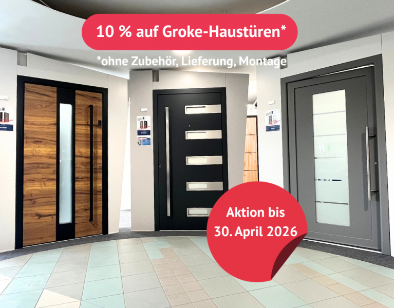 Sonderaktion für Haustüren von Groke in Kronach, Coburg, Lichtenfels, Kulmbach, Naila