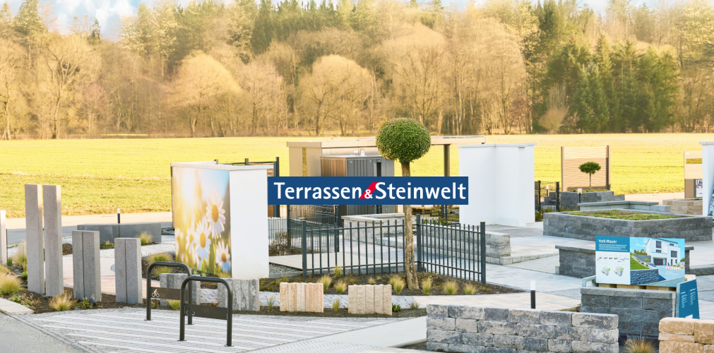 Große Ausstellung für Terrassenplatten, Pflastersteine, Mauern, Sichtschutz, WPC, Gartenhäuser