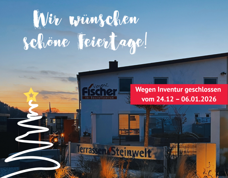 Wegen Inventur geschlossen vom 24.12. bis 06.01.2026